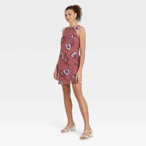 5/$25🌼 Wild Fable Sleeveless Mini Slip Dress in a pink/mauve floral print